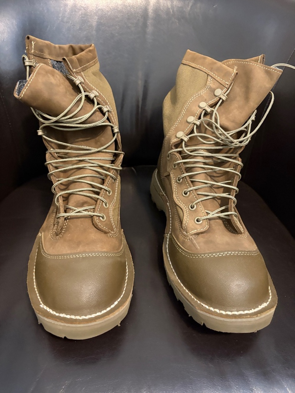 Men's Tan Tactical Lace-Up Work Boots